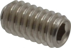 Value Collection - #8-32 UNC, 5/16" OAL, Cup Point Set Screw - Grade 18-8 Stainless Steel, 5/64" Key - Americas Industrial Supply