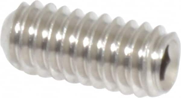 Value Collection - #8-32 UNC, 3/8" OAL, Cup Point Set Screw - Grade 18-8 Stainless Steel, 5/64" Key - Americas Industrial Supply