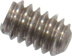 Value Collection - #0-80 UNF, 3/32" OAL, Cup Point Set Screw - Grade 18-8 Stainless Steel, 0.028" Key - Americas Industrial Supply