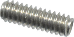 Value Collection - #0-80 UNF, 3/16" OAL, Cup Point Set Screw - Grade 18-8 Stainless Steel, 0.028" Key - Americas Industrial Supply