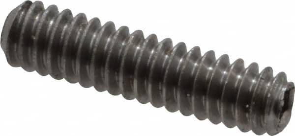 Value Collection - #0-80 UNF, 1/4" OAL, Cup Point Set Screw - Grade 18-8 Stainless Steel, 0.028" Key - Americas Industrial Supply
