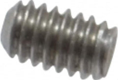 Value Collection - #1-72 UNF, 1/8" OAL, Cup Point Set Screw - Grade 18-8 Stainless Steel, 0.035" Key - Americas Industrial Supply