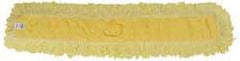 Rubbermaid - 48" Long x 5" Wide Yarn Blend Dust Mop Head - Envelope Connection, Yellow, Looped Head - Americas Industrial Supply
