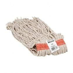 Rubbermaid - 1" Orange Head Band, Medium Cotton Cut End Mop Head - 8 Ply, Side Loading Connection, Use for General Purpose - Americas Industrial Supply