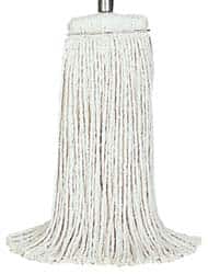 Rubbermaid - White Head Band, Large Rayon Cut End Mop Head - 4 Ply, Screw On Connection, Use for Finishing - Americas Industrial Supply
