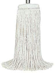 Rubbermaid - White Head Band, Large Rayon Cut End Mop Head - 4 Ply, Screw On Connection, Use for Finishing - Americas Industrial Supply