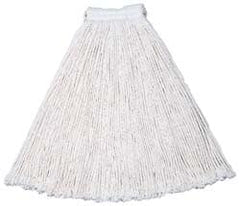 Rubbermaid - 1" White Head Band, Small Cotton Cut End Mop Head - 4 Ply, Side Loading Connection, Use for All Purpose - Americas Industrial Supply