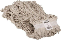 Rubbermaid - 1" White Head Band, X-Large Cotton Cut End Mop Head - 4 Ply, Side Loading Connection, Use for All Purpose - Americas Industrial Supply