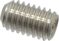 Value Collection - #10-32 UNF, 5/16" OAL, Cup Point Set Screw - Grade 18-8 Stainless Steel, 3/32" Key - Americas Industrial Supply