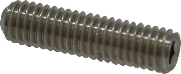 Value Collection - #10-32 UNF, 3/4" OAL, Cup Point Set Screw - Grade 18-8 Stainless Steel, 3/32" Key - Americas Industrial Supply