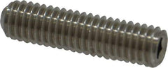 Value Collection - #10-32 UNF, 3/4" OAL, Cup Point Set Screw - Grade 18-8 Stainless Steel, 3/32" Key - Americas Industrial Supply