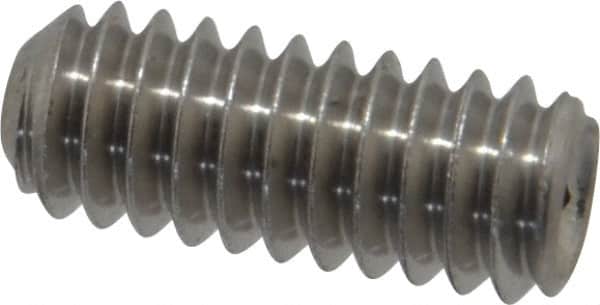 Value Collection - 1/4-20 UNC, 5/8" OAL, Cup Point Set Screw - Grade 18-8 Stainless Steel, 1/8" Key - Americas Industrial Supply