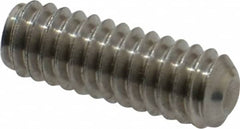 Value Collection - 1/4-20 UNC, 3/4" OAL, Cup Point Set Screw - Grade 18-8 Stainless Steel, 1/8" Key - Americas Industrial Supply