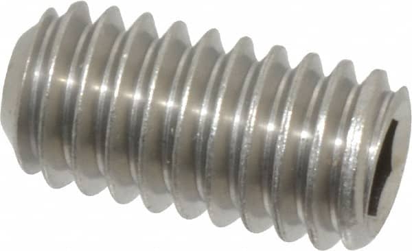 Value Collection - 5/16-18 UNC, 5/8" OAL, Cup Point Set Screw - Grade 18-8 Stainless Steel, 3/32" Key - Americas Industrial Supply