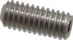 Value Collection - 5/16-18 UNC, 3/4" OAL, Cup Point Set Screw - Grade 18-8 Stainless Steel, 3/32" Key - Americas Industrial Supply