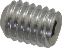 Value Collection - 3/8-16 UNC, 1/2" OAL, Cup Point Set Screw - Grade 18-8 Stainless Steel, 3/16" Key - Americas Industrial Supply