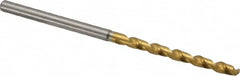 OSG - #35 130° Vanadium High Speed Steel Jobber Drill - TiN Finish, Right Hand Cut, Spiral Flute, Straight Shank, 65mm OAL, Standard Point - Americas Industrial Supply