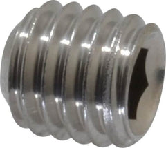 Value Collection - 1/2-13 UNC, 1/2" OAL, Cup Point Set Screw - Grade 18-8 Stainless Steel, 1/4" Key - Americas Industrial Supply