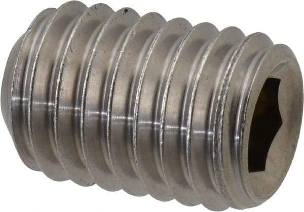 Value Collection - 1/2-13 UNC, 3/4" OAL, Cup Point Set Screw - Grade 18-8 Stainless Steel, 1/4" Key - Americas Industrial Supply