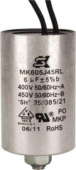 EBM Papst - 6 Microfarad Rating, Plastic, Blower Capacitor - -25 to 85°C, Square Configuration - Americas Industrial Supply