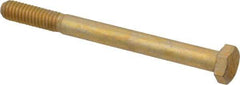 Made in USA - 5/16-18 UNC, 3-1/2" Length Under Head Hex Head Cap Screw - Partially Threaded, Grade 8 Alloy Steel, Zinc Yellow Dichromate Finish, 1/2" Hex - Americas Industrial Supply