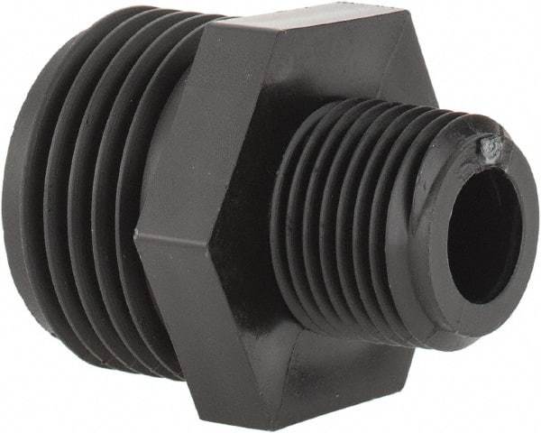 Green Leaf - 3/4 MGHT & 3/8 MPT Garden Hose Adapter - Polypropylene, Male Hose to Male Pipe Connector - Americas Industrial Supply