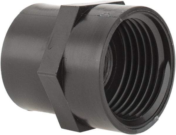 Green Leaf - 1/2 FPT & 3/4 FGHT Garden Hose Coupler - Polypropylene, Female Hose to Female Pipe Connector - Americas Industrial Supply