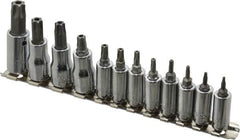 SK - 12 Piece 1/4 & 3/8" Drive Torx Bit Socket Set - T7 to T55 Torx - Americas Industrial Supply