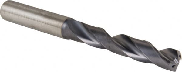 Kennametal - 23/64" 140° Solid Carbide Jobber Drill - TiAlN Finish, Right Hand Cut, Spiral Flute, Straight Shank, 4.0551" OAL, Standard Point - Americas Industrial Supply