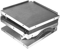 Suburban Tool - 4" Long x 4" Wide x 4-5/8" High, Series S0, Fine Pole, Steel Sine Plate & Magnetic Chuck Combo - 0.0002" Tolerance, Square to 0.0002", (2) Rails & Handle - Americas Industrial Supply