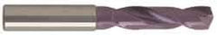 Guhring - 7.3mm 140° Spiral Flute Solid Carbide Screw Machine Drill Bit - FIREX Finish, Right Hand Cut, 41mm Flute Length, 79mm OAL, SU Point, Straight Shank, Through Coolant - Americas Industrial Supply