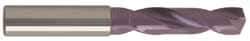 Guhring - 0.4252" 140° Spiral Flute Solid Carbide Screw Machine Drill Bit - FIREX Finish, Right Hand Cut, 55mm Flute Length, 102mm OAL, SU Point, Straight Shank - Americas Industrial Supply