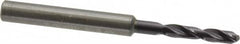 Guhring - #25 140° Spiral Flute Solid Carbide Screw Machine Drill Bit - FIREX Finish, Right Hand Cut, 24mm Flute Length, 66mm OAL, SU Point, Straight Shank - Americas Industrial Supply