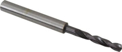 Guhring - 0.1535" 140° Spiral Flute Solid Carbide Screw Machine Drill Bit - FIREX Finish, Right Hand Cut, 24mm Flute Length, 66mm OAL, SU Point, Straight Shank - Americas Industrial Supply