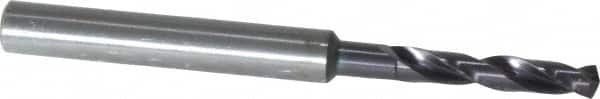 Guhring - 0.1575" 140° Spiral Flute Solid Carbide Screw Machine Drill Bit - FIREX Finish, Right Hand Cut, 24mm Flute Length, 66mm OAL, SU Point, Straight Shank - Americas Industrial Supply