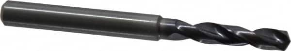 Guhring - 0.1969" 140° Spiral Flute Solid Carbide Screw Machine Drill Bit - FIREX Finish, Right Hand Cut, 28mm Flute Length, 66mm OAL, SU Point, Straight Shank - Americas Industrial Supply