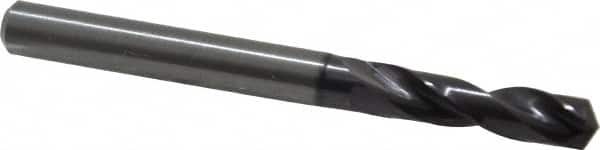 Guhring - 0.2283" 140° Spiral Flute Solid Carbide Screw Machine Drill Bit - FIREX Finish, Right Hand Cut, 28mm Flute Length, 66mm OAL, SU Point, Straight Shank - Americas Industrial Supply