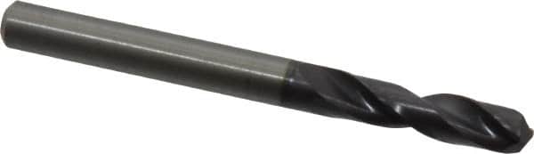 Guhring - 0.2323" 140° Spiral Flute Solid Carbide Screw Machine Drill Bit - FIREX Finish, Right Hand Cut, 28mm Flute Length, 66mm OAL, SU Point, Straight Shank - Americas Industrial Supply