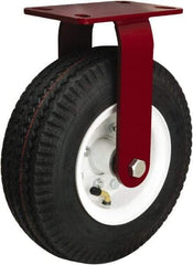 Hamilton - 10" Diam, Rubber Rigid Caster - 480 Lb Capacity, Top Plate Mount, 4-1/2" x 6-1/2" Plate, Sealed Precision Ball Bearing - Americas Industrial Supply