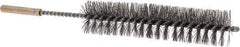 Value Collection - 1" Diam Helical Steel Tube Brush - 0.012" Filament Diam, 2-1/2" Brush Length, 4" OAL, 1/4" Diam Shank - Americas Industrial Supply
