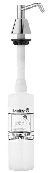 Bradley - 16 oz Liquid Soap Dispenser Pump - Polyethylene, Hand Pump, Clear - Americas Industrial Supply