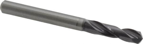 Guhring - 15/64" 140° Spiral Flute Solid Carbide Screw Machine Drill Bit - FIREX Finish, Right Hand Cut, 28mm Flute Length, 66mm OAL, SU Point, Straight Shank - Americas Industrial Supply
