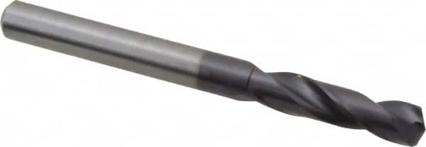 Guhring - 0.2362" 140° Spiral Flute Solid Carbide Screw Machine Drill Bit - FIREX Finish, Right Hand Cut, 28mm Flute Length, 66mm OAL, SU Point, Straight Shank - Americas Industrial Supply