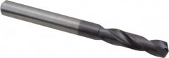 Guhring - 0.2362" 140° Spiral Flute Solid Carbide Screw Machine Drill Bit - FIREX Finish, Right Hand Cut, 28mm Flute Length, 66mm OAL, SU Point, Straight Shank - Americas Industrial Supply