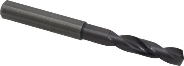Guhring - 0.2756" 140° Spiral Flute Solid Carbide Screw Machine Drill Bit - FIREX Finish, Right Hand Cut, 34mm Flute Length, 79mm OAL, SU Point, Straight Shank - Americas Industrial Supply