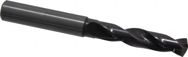 Guhring - 0.3543" 140° Spiral Flute Solid Carbide Screw Machine Drill Bit - FIREX Finish, Right Hand Cut, 47mm Flute Length, 89mm OAL, SU Point, Straight Shank - Americas Industrial Supply