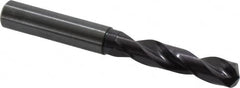 Guhring - 23/64" 140° Spiral Flute Solid Carbide Screw Machine Drill Bit - FIREX Finish, Right Hand Cut, 47mm Flute Length, 89mm OAL, SU Point, Straight Shank - Americas Industrial Supply