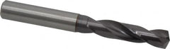 Guhring - 3/8" 140° Spiral Flute Solid Carbide Screw Machine Drill Bit - FIREX Finish, Right Hand Cut, 47mm Flute Length, 89mm OAL, SU Point, Straight Shank - Americas Industrial Supply