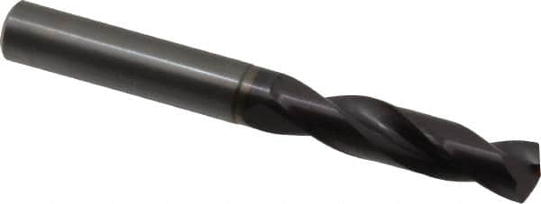 Guhring - 0.3858" 140° Spiral Flute Solid Carbide Screw Machine Drill Bit - FIREX Finish, Right Hand Cut, 47mm Flute Length, 89mm OAL, SU Point, Straight Shank - Americas Industrial Supply
