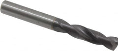 Guhring - 25/64" 140° Spiral Flute Solid Carbide Screw Machine Drill Bit - FIREX Finish, Right Hand Cut, 47mm Flute Length, 89mm OAL, SU Point, Straight Shank - Americas Industrial Supply